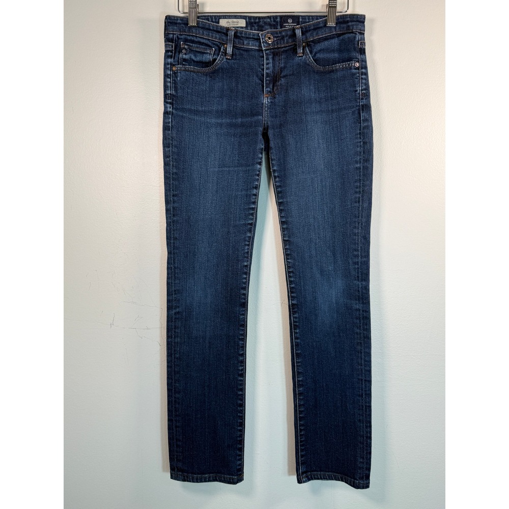 AG Adriano Goldschmied The Stevie Slim Straight Jeans 27R Fits 29" Dk Wash USA